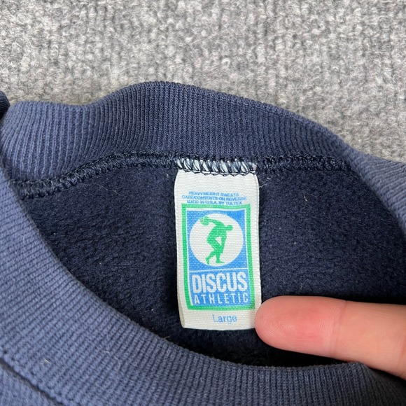 Vintage University of Arizona Sweatshirt Mens L Blue Crewneck Made in USA 90s - Picture 3 of 11